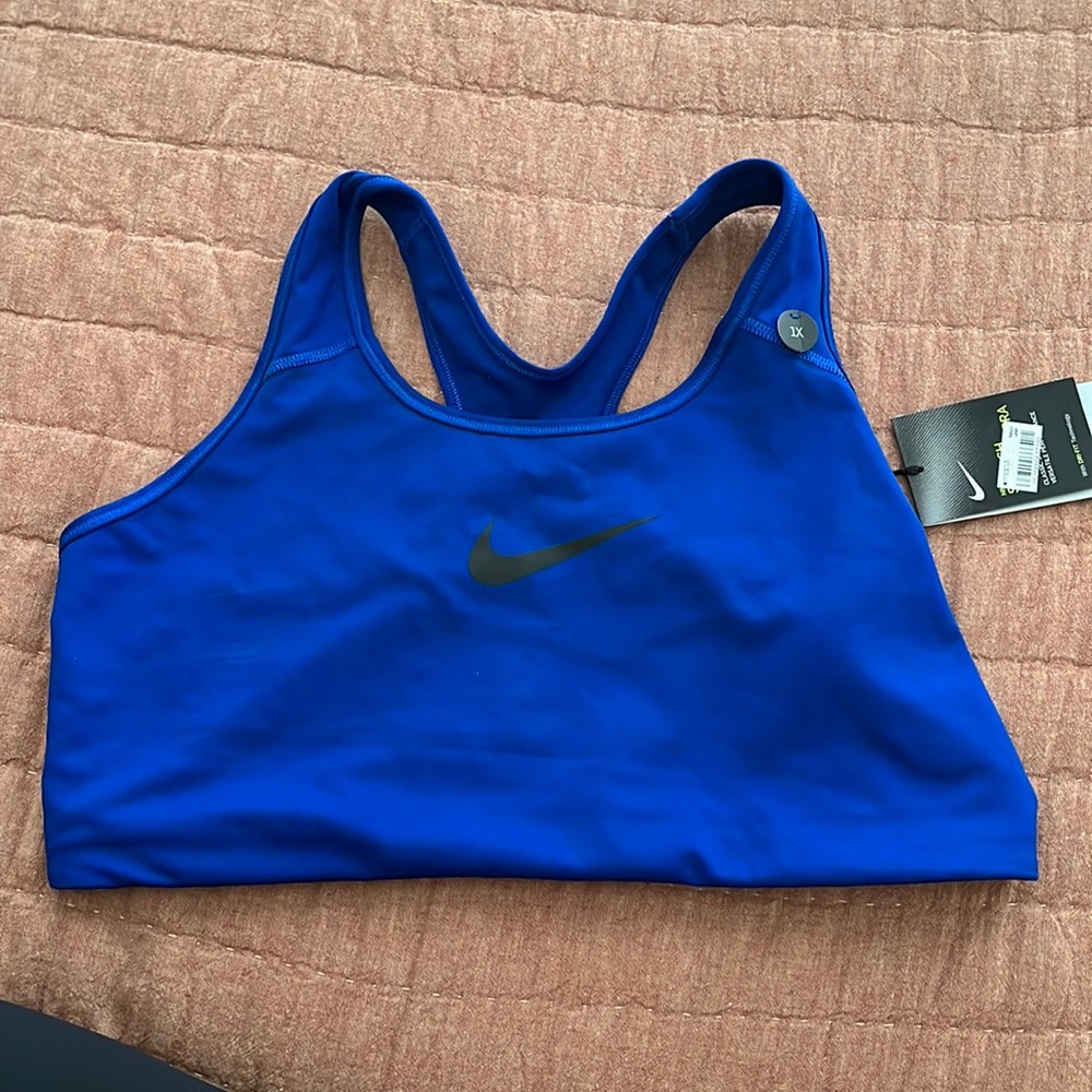 Nike sports bra, blue, NWT